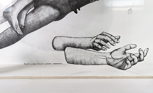 Mourir c'est comme tomber amoureux - 46,5x53,5cm