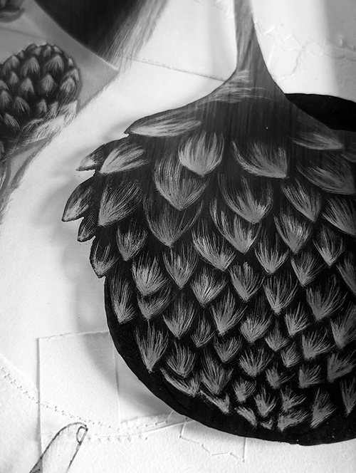 Des mémoires en poupées russes - 40x40cm